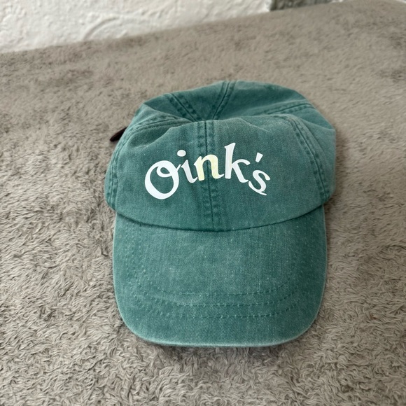 Oink's Ice Cream New Buffalo Michigan Green Baseball Hat Cap By Adams - Picture 1 of 6